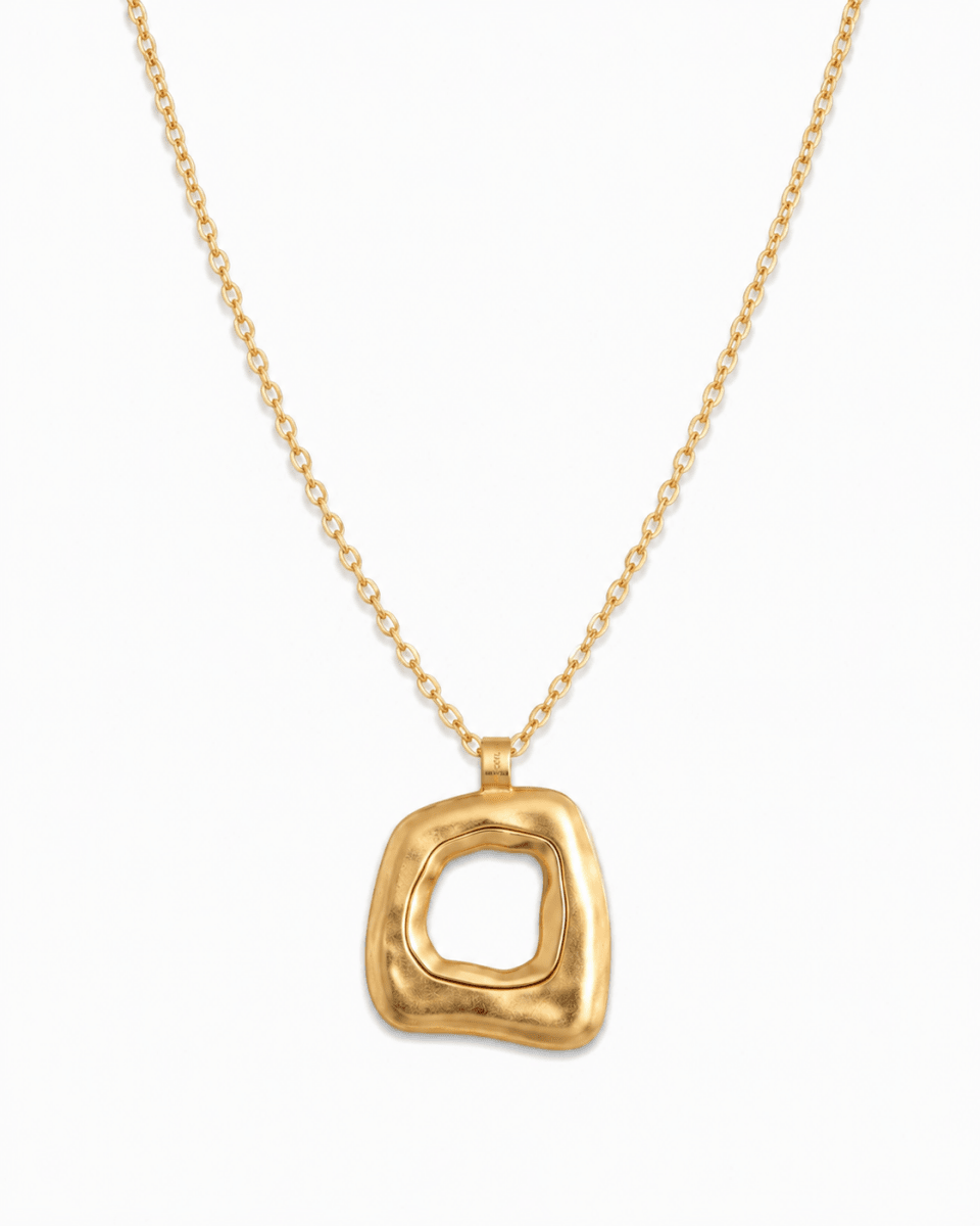 AURA SCULPTED GOLD NECKLACE - ÉCLAT MARBELLA